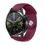 Strap-it® Huawei Watch GT 3 46mm sport bandje (bordeaux)
