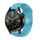 Strap-it® Huawei Watch GT 3 46mm sport bandje (lichtblauw) Strap-it® Huawei Watch GT 3 46mm sport bandje (lichtblauw)