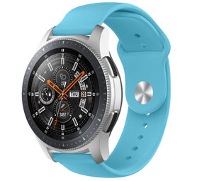 Strap-it® Samsung Galaxy Watch 46mm sport bandje (lichtblauw) Strap-it® Samsung Galaxy Watch 46mm sport bandje (lichtblauw)