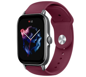 Strap-it® Amazfit GTS 3 sport bandje (bordeaux)