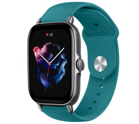 Strap-it® Amazfit GTS 3 sport bandje (groen-blauw)