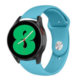 Strap-it® Samsung Galaxy Watch 4 40mm sport bandje (lichtblauw) Strap-it® Samsung Galaxy Watch 4 40mm sport bandje (lichtblauw)