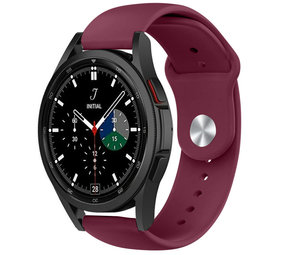 Strap-it® Samsung Galaxy Watch 4 Classic 42mm sport bandje (bordeaux) Strap-it® Samsung Galaxy Watch 4 Classic 42mm sport bandje (bordeaux)