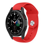 Strap-it® Samsung Galaxy Watch 4 Classic 46mm sport bandje (rood) Strap-it® Samsung Galaxy Watch 4 Classic 46mm sport bandje (rood)