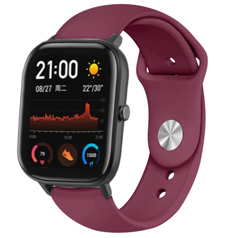 Strap-it® Strap-it Xiaomi Amazfit GTS sport bandje (bordeaux)