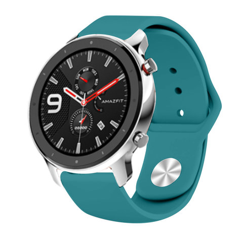 Strap-it® Strap-it Xiaomi Amazfit GTR sport bandje (groen-blauw)