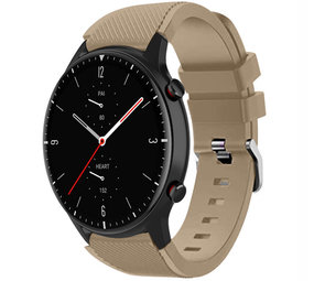 Strap-it® Amazfit GTR 2 siliconen bandje (beige)
