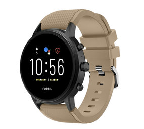 Strap-it® Fossil Gen 5 siliconen bandje (beige)