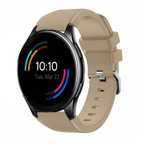 Strap-it® Strap-it OnePlus Watch siliconen bandje (beige)