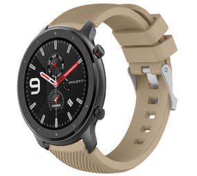 Strap-it® Xiaomi Amazfit GTR siliconen bandje (beige)