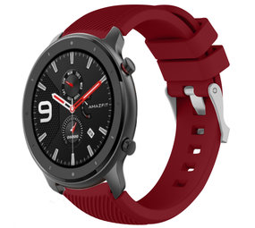 Strap-it® Xiaomi Amazfit GTR siliconen bandje (bordeaux)