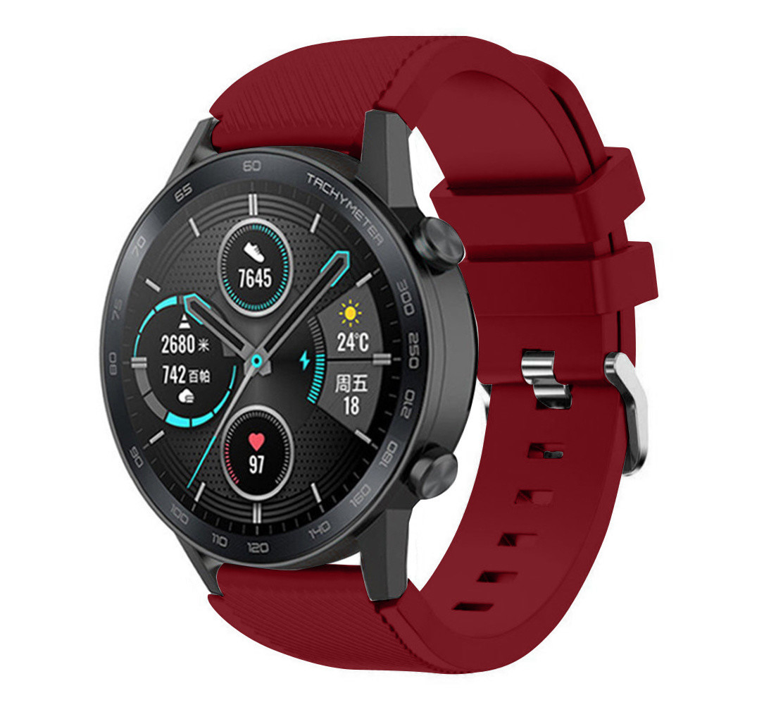 Strap-it® Strap-it Honor Magic Watch 2 siliconen bandje (bordeaux)