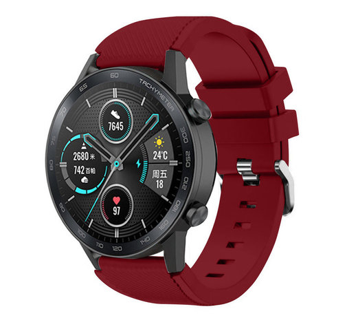 Strap-it® Strap-it Honor Magic Watch 2 siliconen bandje (bordeaux)