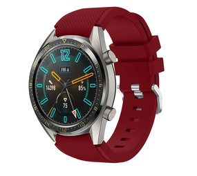 Strap-it® Huawei Watch GT 2 siliconen bandje (bordeaux)