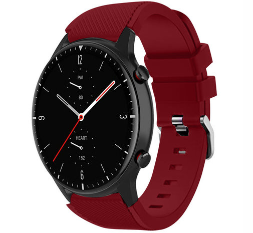 Strap-it® Strap-it Amazfit GTR 2 siliconen bandje (bordeaux)