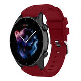 Strap-it® Amazfit GTR 3 (Pro) siliconen bandje (bordeaux)