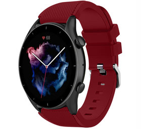 Strap-it® Amazfit GTR 3 (Pro) siliconen bandje (bordeaux)