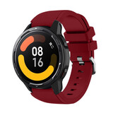 Strap-it® Xiaomi Watch S1 siliconen bandje (bordeaux)
