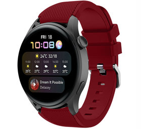 Strap-it® Huawei Watch 3 (Pro) siliconen bandje (bordeaux)