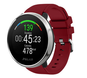 Strap-it® Polar Ignite twill silicone band (bordeaux)