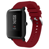 Strap-it® Xiaomi Amazfit Bip siliconen bandje (bordeaux)
