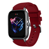 Strap-it® Amazfit GTS 3 siliconen bandje (bordeaux)