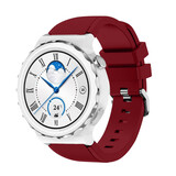 Strap-it® Huawei Watch GT 3 Pro 43mm siliconen bandje (bordeaux)