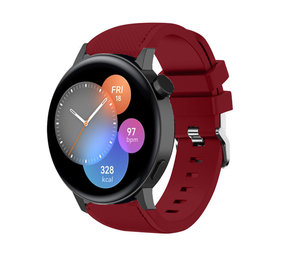 Strap-it® Huawei Watch GT 3 42mm siliconen bandje (bordeaux)
