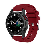 Strap-it® Samsung Galaxy Watch 4 Classic 42mm siliconen bandje (bordeaux) Strap-it® Samsung Galaxy Watch 4 Classic 42mm siliconen bandje (bordeaux)