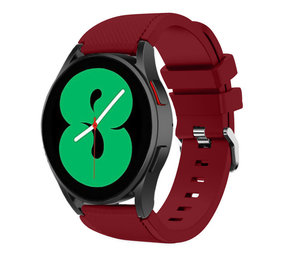 Strap-it® Samsung Galaxy Watch 4 44mm siliconen bandje (bordeaux)
