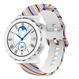 Strap-it® Silly Stripes Huawei Watch GT 3 Pro 43mm bandje Strap-it® Silly Stripes Huawei Watch GT 3 Pro 43mm bandje