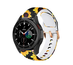 Strap-it® Sunny Flower Samsung Galaxy Watch 4 Classic 46mm bandje