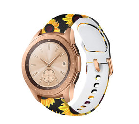 Strap-it® Sunny Flower Samsung Galaxy Watch 42mm bandje