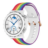 Strap-it® Taste the Rainbow Huawei Watch GT 3 Pro 43mm bandje Strap-it® Taste the Rainbow Huawei Watch GT 3 Pro 43mm bandje