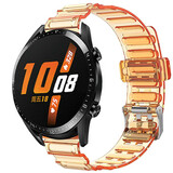 Strap-it® Huawei Watch GT 2 crystal bandje (transparant oranje)