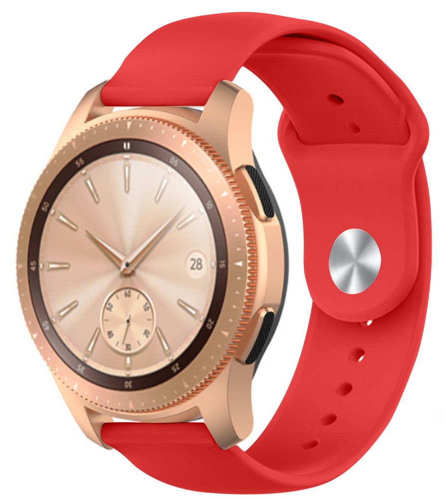 Strap-it® Strap-it Samsung Galaxy Watch 42mm sport bandje (rood)