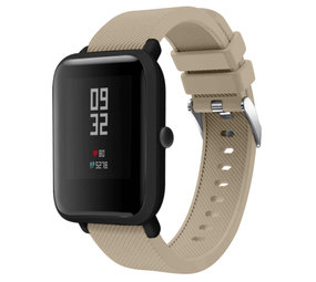 Strap-it® Xiaomi Amazfit Bip siliconen bandje (beige)