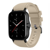 Strap-it® Amazfit GTS 2 siliconen bandje (beige)