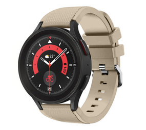 Strap-it® Samsung Galaxy Watch 5 Pro siliconen bandje (beige)