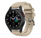 Strap-it® Strap-it Samsung Galaxy Watch 4 Classic 42mm siliconen bandje (beige)