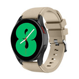 Strap-it® Samsung Galaxy Watch 4 44mm siliconen bandje (beige)