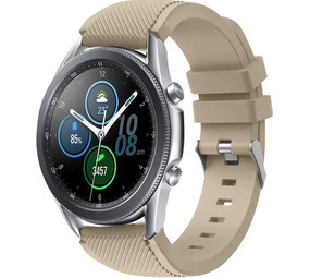 Strap-it® Samsung Galaxy Watch 3 45mm siliconen bandje (beige)