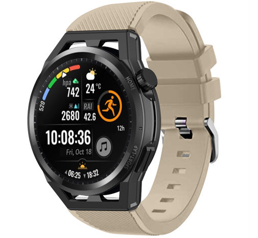 Strap-it® Strap-it Huawei Watch GT Runner siliconen bandje (beige)