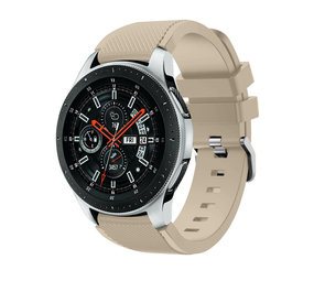 Strap-it® Samsung Galaxy Watch 46mm siliconen bandje (beige)