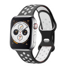 Strap-it® Strap-it Apple Watch sport bandje (zwart/wit)