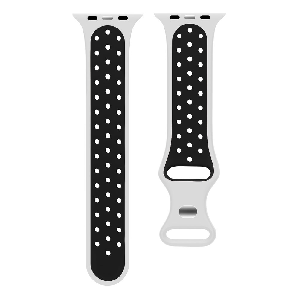 Strap-it® Strap-it Apple Watch sport bandje (wit/zwart) Strap-it® Strap-it Apple Watch sport bandje (wit/zwart)