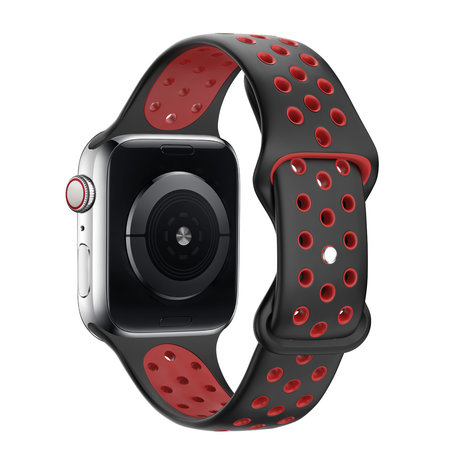 Strap-it® Strap-it Apple Watch sport bandje (zwart/rood) Strap-it® Strap-it Apple Watch sport bandje (zwart/rood)