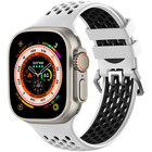 Strap-it® Strap-it Apple Watch sport gesp bandje (wit/zwart)