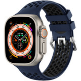 Strap-it® Apple Watch sport gesp bandje (donkerblauw/zwart)