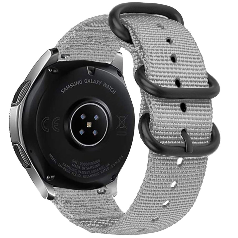 Strap-it® Strap-it Huawei Watch GT 2 nylon gesp bandje (grijs)